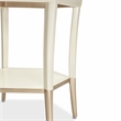 Michael Amini La Rachelle Hexagon Accent Table with Glass Top - Champagne Ivory
