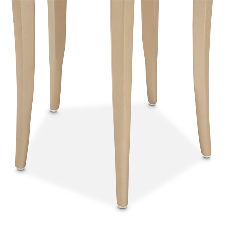 Michael Amini La Rachelle Chairside Table in Chardonnay Gold