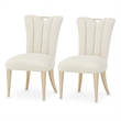 La Rachelle Dining Side Chair in Champagne Ivory Jacquard Set of 2