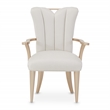 Michael Amini La Rachelle Dining Arm Chair in Champagne Ivory Jacquard Set of 2