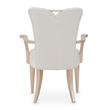 Michael Amini La Rachelle Dining Arm Chair in Champagne Ivory Jacquard Set of 2