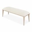 Michael Amini La Rachelle Bed Bench in Champagne Ivory/Chardonnay