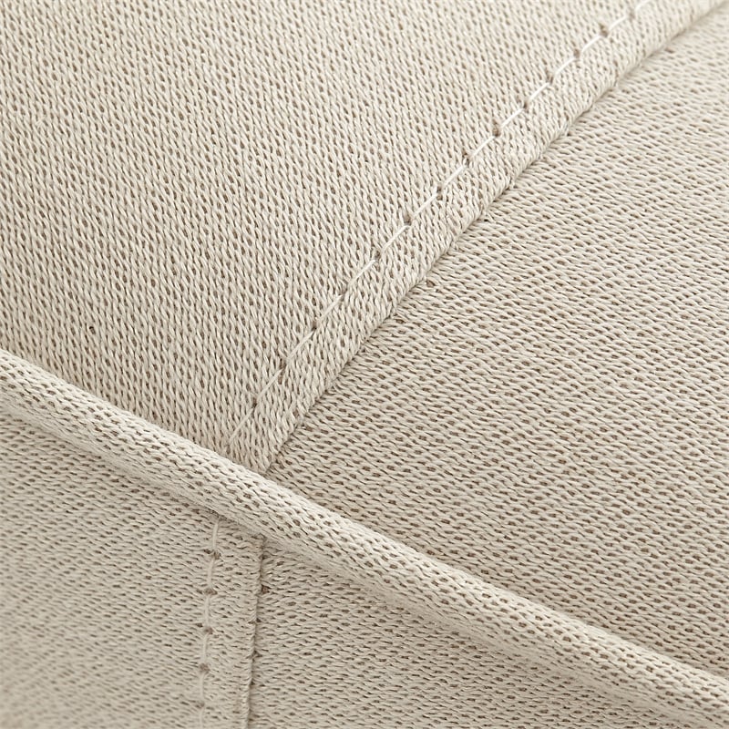 Michael Amini La Rachelle Sofa Icicle Ivory and Chardonnay Wood Base