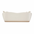 Michael Amini La Rachelle Sofa Icicle Ivory and Chardonnay Wood Base