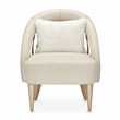 Michael Amini La Rachelle Flame Accent Chair in Gold Rush and Chardonnay Legs