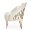 Michael Amini La Rachelle Flame Accent Chair in Gold Rush and Chardonnay Legs