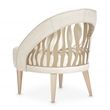 Michael Amini La Rachelle Flame Accent Chair in Gold Rush and Chardonnay Legs