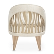 Michael Amini La Rachelle Flame Accent Chair in Gold Rush and Chardonnay Legs
