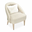 Michael Amini La Rachelle Flame Accent Chair in Gold Rush and Chardonnay Legs