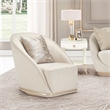 Michael Amini La Rachelle Swivel Accent Chair in Gold Rush and Chardonnay