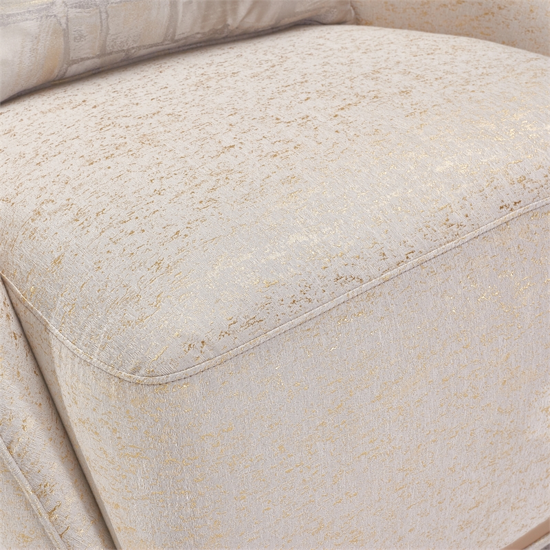 Michael Amini La Rachelle Swivel Accent Chair in Gold Rush and Chardonnay