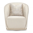 Michael Amini La Rachelle Swivel Accent Chair in Gold Rush and Chardonnay