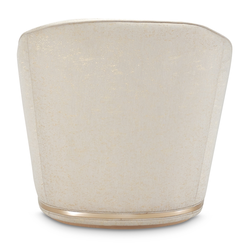 Michael Amini La Rachelle Swivel Accent Chair in Gold Rush and Chardonnay