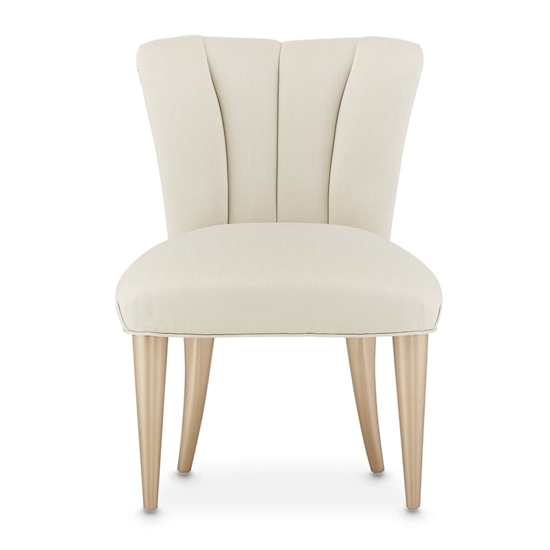 Michael Amini La Rachelle Vanity Chair in Champagne Ivory/Chardonnay