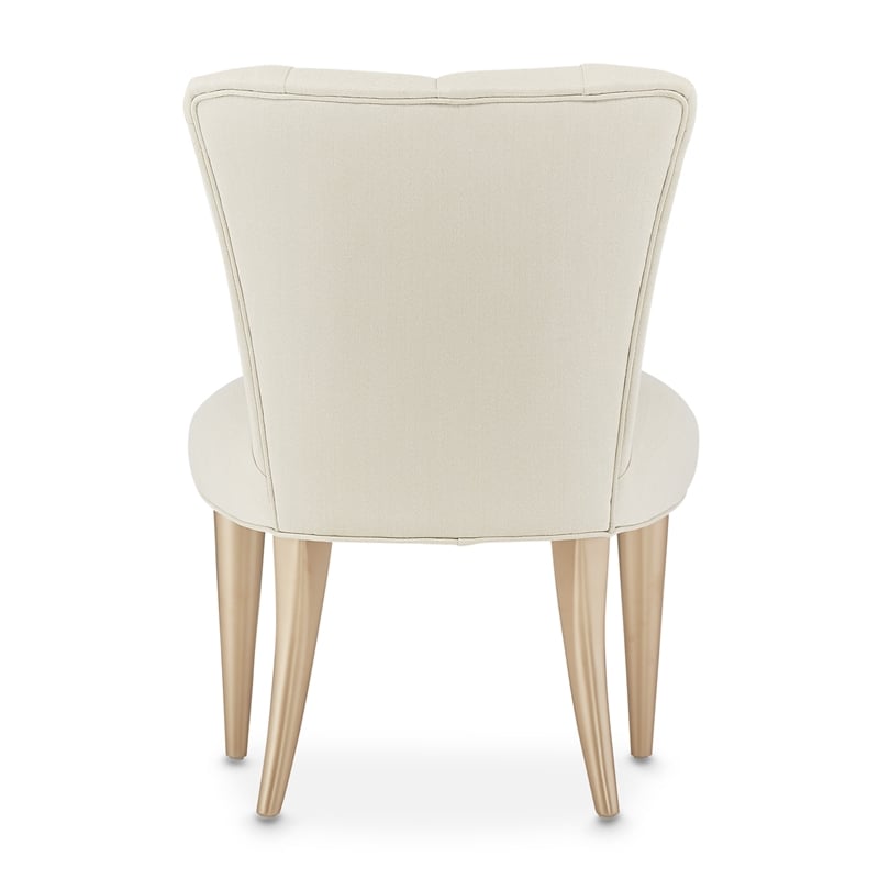 Michael Amini La Rachelle Vanity Chair in Champagne Ivory/Chardonnay
