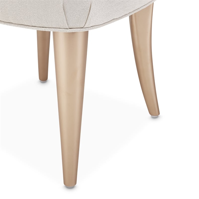 Michael Amini La Rachelle Vanity Chair in Champagne Ivory/Chardonnay