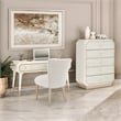 Michael Amini La Rachelle Vanity Chair in Champagne Ivory/Chardonnay