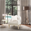 Michael Amini Yvette Accent Chair in Porcini Velvet and Champagne Wood Frame