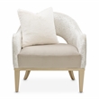 Michael Amini Yvette Accent Chair in Porcini Velvet and Champagne Wood Frame