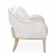 Michael Amini Yvette Accent Chair in Porcini Velvet and Champagne Wood Frame