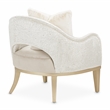 Michael Amini Yvette Accent Chair in Porcini Velvet and Champagne Wood Frame
