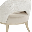 Michael Amini Yvette Accent Chair in Porcini Velvet and Champagne Wood Frame