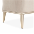 Michael Amini Yvette Chair and a Half in Porcini Velvet and Champagne Wood Frame