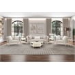 Michael Amini Yvette Chair and a Half in Porcini Velvet and Champagne Wood Frame