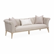 Michael Amini Yvette Sofa in Porcini Velvet and Champagne Wood Frame