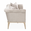 Michael Amini Yvette Sofa in Porcini Velvet and Champagne Wood Frame