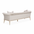 Michael Amini Yvette Sofa in Porcini Velvet and Champagne Wood Frame