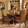 Windsor Court Traditional Round Wood Dining Table - Vintage Brown Fruitwood