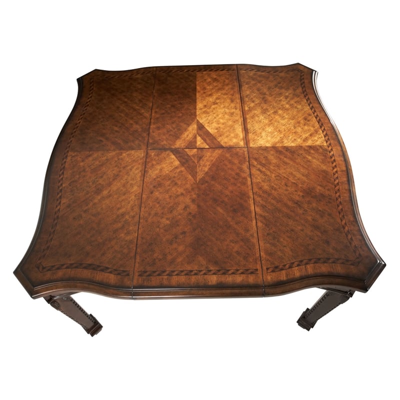 Windsor Court Traditional Wood Gathering Table - Vintage Brown Fruitwood