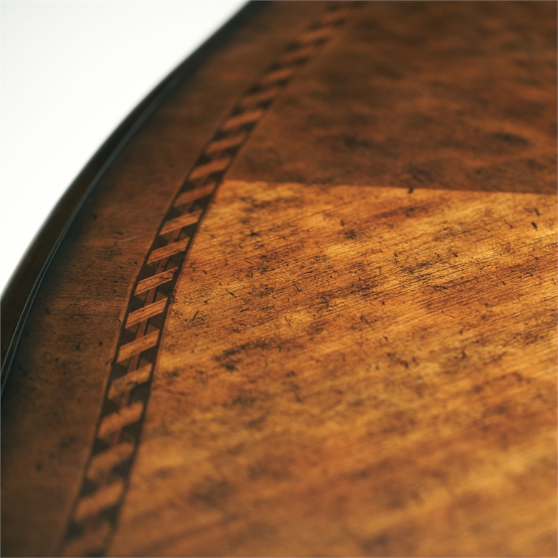 Windsor Court Traditional Wood Gathering Table - Vintage Brown Fruitwood