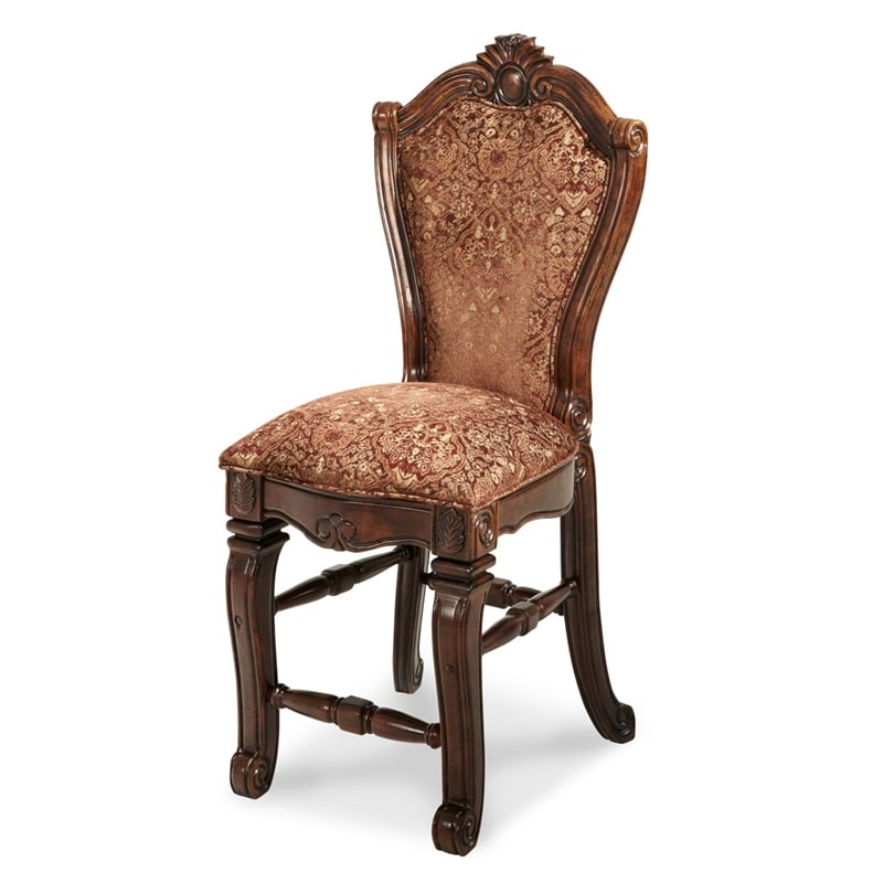 Windsor Court Traditional Counter Stool (Set of 2) - Vintage Brown Fruitwood