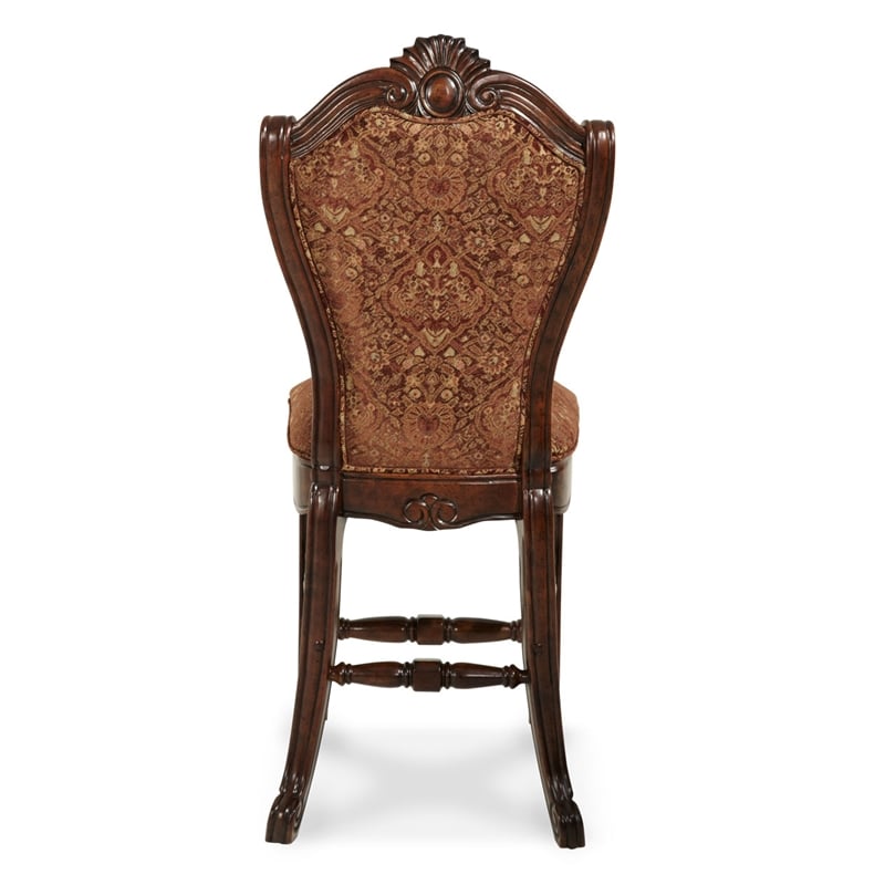 Windsor Court Traditional Counter Stool (Set of 2) - Vintage Brown Fruitwood