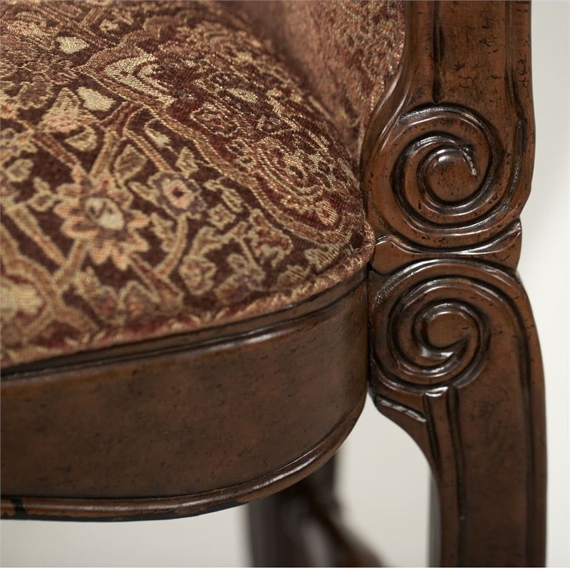 Windsor Court Traditional Counter Stool (Set of 2) - Vintage Brown Fruitwood