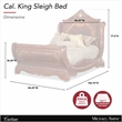 Cortina Cal. King Traditional Wood Sleigh Bed - Honey Walnut