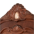 Cortina Cal. King Traditional Wood Sleigh Bed - Honey Walnut