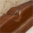 Cortina Cal. King Traditional Wood Sleigh Bed - Honey Walnut