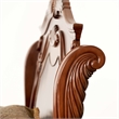Cortina Cal. King Traditional Wood Sleigh Bed - Honey Walnut
