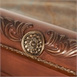 Cortina Cal. King Traditional Wood Sleigh Bed - Honey Walnut