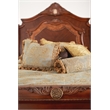Michael Amini Cortina Eastern King Wood Sleigh Bed in Honey Walnut