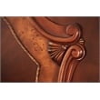 Michael Amini Cortina Eastern King Wood Sleigh Bed in Honey Walnut