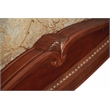 Michael Amini Cortina Eastern King Wood Sleigh Bed in Honey Walnut
