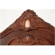 Michael Amini Cortina Eastern King Wood Sleigh Bed in Honey Walnut