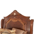 Cortina Queen Traditional Wood Sleigh Bed in Honey Walnut