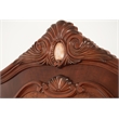 Michael Amini Cortina Queen Wood Sleigh Bed in Honey Walnut