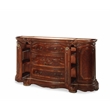 Michael Amini Cortina Wood Dresser and Mirror Set in Honey Walnut