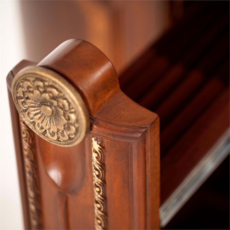 Cortina Traditional Wood Dresser with Mirror in Honey Walnut